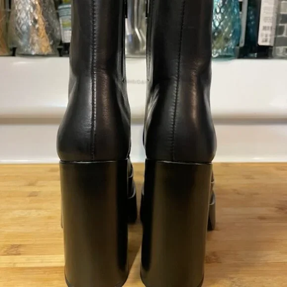 Retro 1970s Cobra Leather Platform Boots - Picture 11 of 16